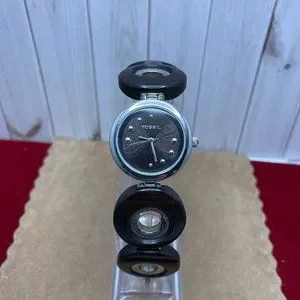 Vintage Fossil F2 Watch ES-1986 Wood Discs Geometric Circles made of Wood FOSSIL F2 ES-1540 Wooden Quartz Analog Women main image 4